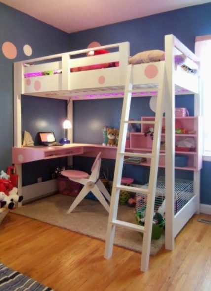 Выбираем кровать-чердак с рабочей зоной для детской комнаты